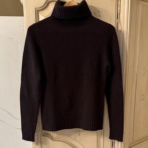 Classic Brown Cashmere Turtleneck Sweater